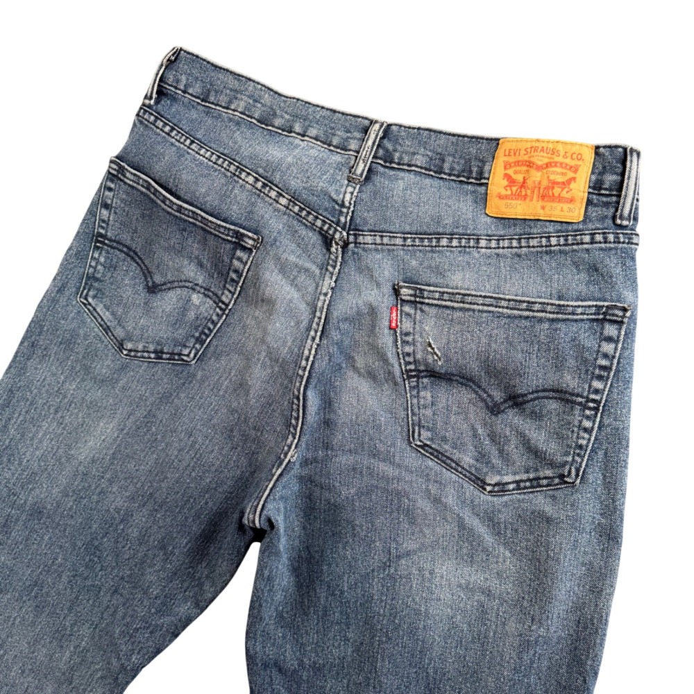 Levi's 550 Relaxed Fit‎ Jean Men 35x26 Medium Wash Tapered Leg Grandpa Gorpcore